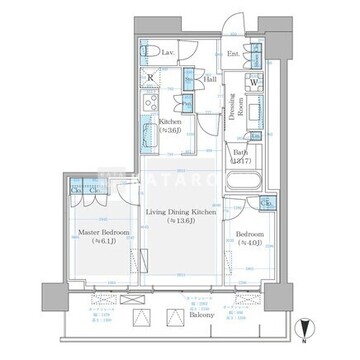 パークシティ中野ザタワーエアーズ 2227 間取り図