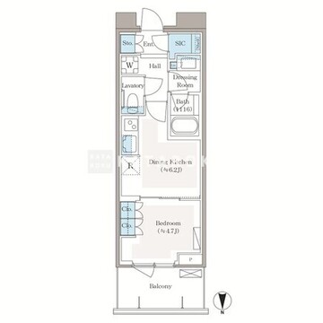 パークシティ中野ザタワーエアーズ 2203 間取り図