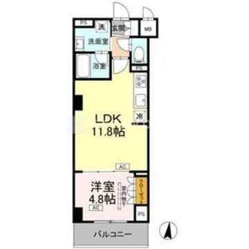 ロイジェント潮見 404 間取り図