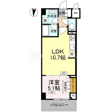 ロイジェント潮見 712 間取り図