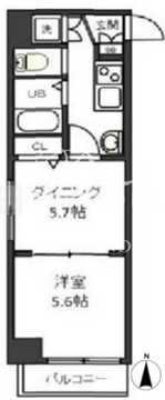 スパッジオ上野東 602 間取り図