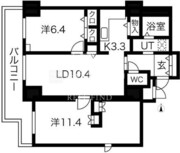 シティコート目黒 604 間取り図