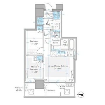 パークシティ中野ザタワーブリーズ 803 間取り図