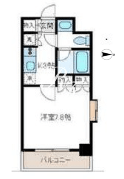 レジディア後楽園 501 間取り図