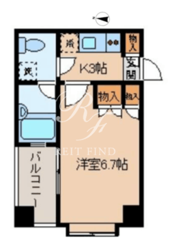 レジディア後楽園 1103 間取り図