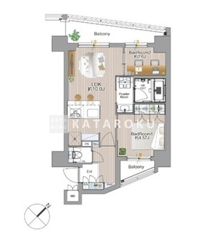 ＳＳ．ＦＬＡＴ平井 704 間取り図