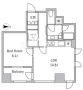 ラサンテ麹町 1002 間取り図