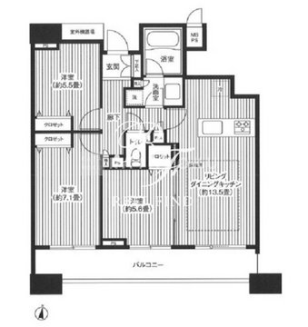 HF白金高輪レジデンス 1302 間取り図