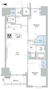 ディームス蔵前 1102 間取り図