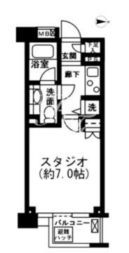レジディア新宿イースト2 406 間取り図