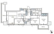 パークタワー大森 1401 間取り図