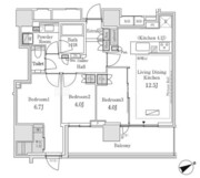 パークタワー大森 2103 間取り図