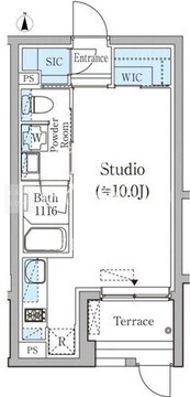 コモド恵比寿 202 間取り図