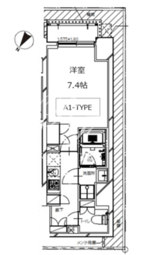 エスレジデンス月島 101 間取り図