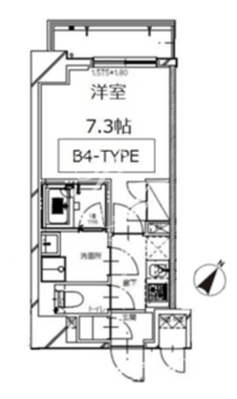 エスレジデンス月島 205 間取り図