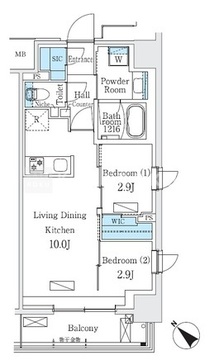 アーバンブリーズ巣鴨 905 間取り図