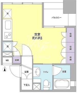 グランカーサ新宿御苑 507 間取り図