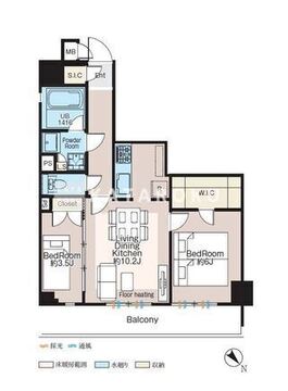 クレアティフ三軒茶屋 201 間取り図