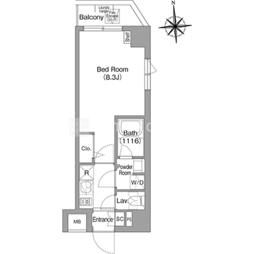 コンフォリア・リヴ西池袋 206 間取り図