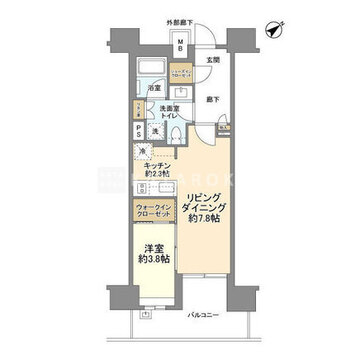 ブランズ芝浦 602 間取り図