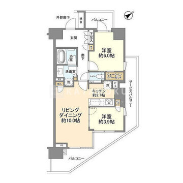 ブランズ芝浦 1005 間取り図