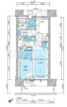 ブランズ芝浦 3F 間取り図