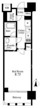  プライマル新宿若松町 307 間取り図