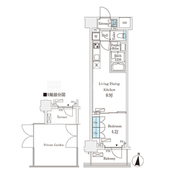 フロンティアレジデンス錦糸公園 106 間取り図