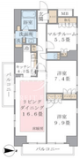 ブリリアイスト東雲キャナルコート 1114 間取り図