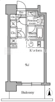レジディア三軒茶屋 903 間取り図