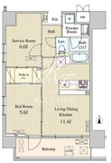 ザマグノリアガーデン恵比寿 802 間取り図