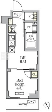 クラリティア馬込 405 間取り図