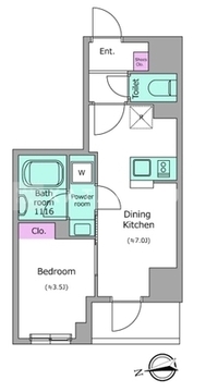 ドゥーエ日暮里3 203 間取り図