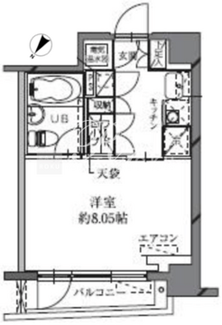 HF八丁堀レジデンス2 505 間取り図
