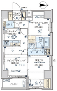 ジェノヴィア東日本橋駅前グリーンヴェール 1401 間取り図