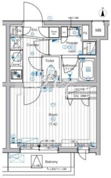 プレミアムキューブ中野 106 間取り図
