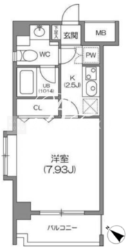ルクレ森下レジデンス 1204 間取り図