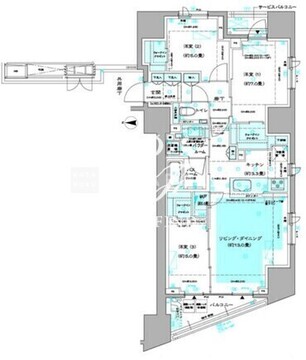 ディームス方南町 1203 間取り図