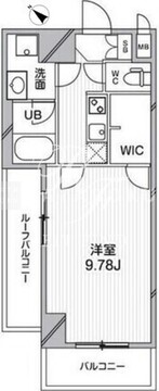 ルクレ西馬込 405 間取り図
