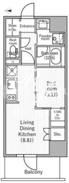 nido三ノ輪 702 間取り図