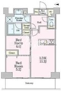 リビオメゾン南砂町 1409 間取り図