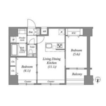 ACPレジデンス中野新橋 801 間取り図