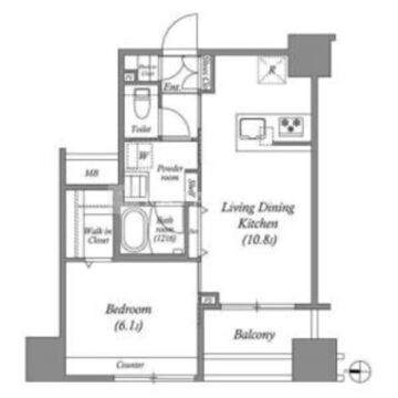 ACPレジデンス中野新橋 804 間取り図