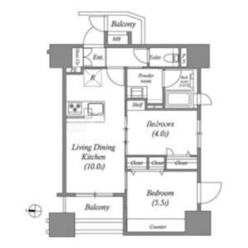 ACPレジデンス中野新橋 805 間取り図