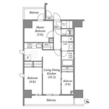 ACPレジデンス浅草 1403 間取り図
