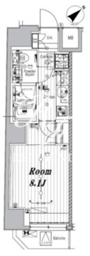 メイクスデザイン門前仲町グローブ 302 間取り図