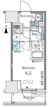 パークキューブ大井町レジデンス 1004 間取り図