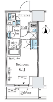 パークキューブ大井町レジデンス 1303 間取り図