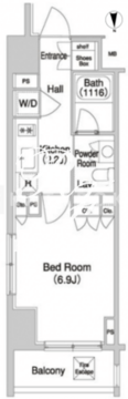 コンフォリア門前仲町 506 間取り図
