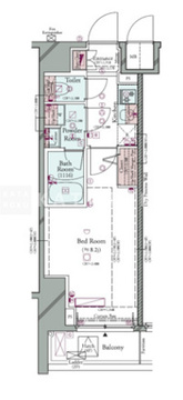 コンシェリア町屋 202 間取り図